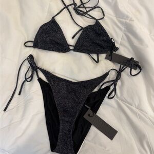 Triangl Black Bikini Set